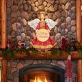 The Holiday Aisle® Personalized Merry Christmas Angel Family Wooden Door Sign Wood in Brown | 24 H x 18 W x 0.35 D in | Wayfair