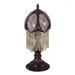 Astoria Grand Nordquist Fringed 16" Table Lamp Glass/Metal in Brown/Pink | 15.75 H x 6.5 W x 6.5 D in | Wayfair B10B0D484FDE4A62909B1262944C50B7