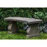 Astoria Grand Zimelman Cast Stone Garden Outdoor Bench Stone/Concrete in Brown | 16.75 H x 44 W x 17.5 D in | Wayfair ARGD5036 43865491