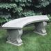 Astoria Grand Millar Stone/Concrete Garden Outdoor Bench Stone/Concrete in Gray/Brown | 18.5 H x 54 W x 16 D in | Wayfair