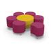 MooreCo Blossom Cylinder 7 Piece Soft Seating, Polyester in Pink | 18 H x 63.6 W x 63.6 D in | Wayfair 35038