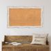 Highland Dunes Gemini Wall Mounted Corkboard/Bulletin Board Wood/Cork in Brown/Gray | 19 H x 41.12 W x 2 D in | Wayfair