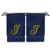 Bare Cotton Monogrammed 2 Piece Hand Towel Set Terry Cloth/100% Cotton in Blue | Wayfair 85-809-864-129