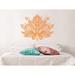 Dakota Fields Estrella Lotus Flower Mandala Wall Decal Vinyl in Orange | 22 H x 28 W in | Wayfair BGRS4437 44290191