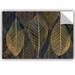 Winston Porter Leaf Gold 4 Removable Wall Decal Vinyl in White | 24 H x 36 W in | Wayfair BNRS2914 37104911