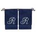 Bare Cotton Monogrammed 2 Piece Hand Towel Set Terry Cloth/100% Cotton in Blue | Wayfair 85-718-864-129