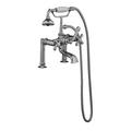 Barclay Triple Handle Deck Mounted Clawfoot Tub Faucet Trim w/ Diverter & Handshower in Gray | 13 H in | Wayfair 4601-MC-CP