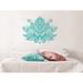 Dakota Fields Estrella Lotus Flower Mandala Wall Decal Vinyl in Green | 22 H x 28 W in | Wayfair BGRS4437 44290183