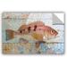 Highland Dunes Mcclintock Fish on Wood 2 Removable Wall Decal Vinyl in White | 24 H x 36 W in | Wayfair BKWT2930 40998453