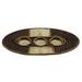 Bay Isle Home™ 3 Slot Tea Light Candle Holder Oval Stone/Wood Dish Wood/Stone in Brown/Gray/White | 7 H x 12 W x 7 D in | Wayfair