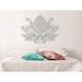 Dakota Fields Estrella Lotus Flower Mandala Wall Decal Vinyl in Gray | 22 H x 28 W in | Wayfair BGRS4437 44290174