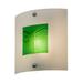 Orren Ellis Kayme Wings 1-Light Flush Mount Glass/Metal in Green | 11 H x 11 W x 3.5 D in | Wayfair 2605397535904A5FA254B996A30A27E5