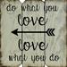 Boulder Innovations 'Do What You Love, Love What You Do' Wall Décor, Wood in Black | 16 H x 16 W in | Wayfair 93257-002