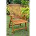 Beachcrest Home™ Blaser Folding Patio Dining Chair Wood in Black/Brown | 42.5 H x 24.5 W x 28 D in | Wayfair BRWT4138 30317219