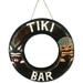 Bay Isle Home™ Wood Tiki Bar Tire Wall Décor in Black | 14 H x 14 W x 1 D in | Wayfair BYIL1075 41386844