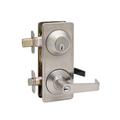 Copper Creek Complete Commercial Entry Lever Set w/ Single Cylinder Deadbolt, Steel in Gray | 8.25 H x 6.5 W x 2.5 D in | Wayfair AL6941SS