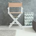 Casual Home Folding Director Chair Solid Wood in White/Brown | 39.5 H x 23 W x 19 D in | Wayfair CHFL1214 33417955