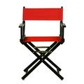 Casual Home Folding Director Chair Solid Wood in Red/Black | 33.75 H x 21.75 W x 17 D in | Wayfair CHFL1213 33417906
