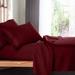 Clara Clark Setaluna Premier Sheet Set Microfiber/Polyester/Silk/Satin in Red | King | Wayfair wafair_satlun_sht_king-burgndy