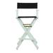 Casual Home Folding Director Chair w/ Canvas Solid Wood in White/Black | 45.5 H x 23 W x 19 D in | Wayfair CHFL1215 33418022