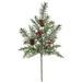 The Holiday Aisle® Leatham Fir, Pine Cone w/ Berry Pick Foliage Plant Plastic in Green | 18 H x 9.5 W x 5 D in | Wayfair