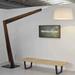 Cerno Valeo 97" Task/Reading Floor Lamp Metal/Manufactured Wood in Black/Brown/White | 97 H x 25 W x 108 D in | Wayfair 05-400-AWL