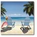 Courtside Market 'Getaway' Graphic Art Print on Canvas in Blue | 1.5 D in | Wayfair WEB-POL1030C-16x16