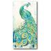 Courtside Market 'Peacock I' Painting Print on Wrapped Canvas in Green | 24 H x 12 W x 1.5 D in | Wayfair WEB-PC124