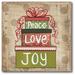 Courtside Market 'Peace Love & Joy' Graphic Art on Wrapped Canvas Canvas, Wood | 16 H x 16 W x 1.5 D in | Wayfair WEB-CHJ169