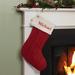 The Holiday Aisle® Cable-Knit Personalized Stocking Polyester in Red | 26 H x 17.5 W in | Wayfair F63E964303AD4DB8B9BE84E29E4CA1BA