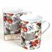 Darby Home Co Allyssa Gift Box Roses Coffee Mug Porcelain/Ceramic in Brown/Gray/Green | 4 H in | Wayfair 6CE7B7110438488B8F82540D60D35C84