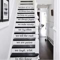 Decal House In This House We Do Stairway Wall Decal Vinyl, Metal in Black | 3 H x 28 W in | Wayfair zx229Black