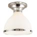 Darby Home Co Ekstrom 1 - Light 10" Simple Bell Semi Flush Mount Glass in Gray | 9.25 H x 10 W x 10 D in | Wayfair DABY8753 40295246