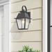 Lark Manor™ Arnetria 12.5" H Seeded Outdoor Wall Lantern Brass/Glass/Metal in Black | 12.5 H x 7.5 W x 8.5 D in | Wayfair