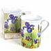 Darby Home Co Brando Gift Box Irises Coffee Mug Porcelain/Ceramic in Brown/Green/Indigo | Wayfair FBE0212505CE46A39807987EC34B3DDA