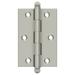 Deltana 3" H x 2" W Butt/Ball Bearing Single Door Hinge, Stainless Steel in Gray | 3 H x 2 W x 0.125 D in | Wayfair CH3020U15