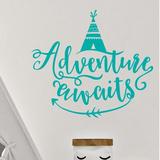 Decal the Walls Adventure Awaits Vinyl Wall Decal Vinyl in Green | 12.88 H x 16 W in | Wayfair QT-3028tq