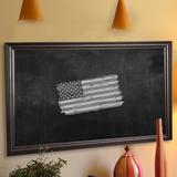 Darby Home Co Wall Mounted Chalkboard Plastic in Black/Brown | 34 H x 76 W x 1 D in | Wayfair DRBC8953 33966050