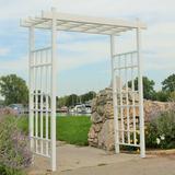 Dura-Trel 72" W x 28" D Vinyl Arbor Vinyl in White | 85 H x 72 W x 28 D in | Wayfair 11197