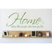 Design W/ Vinyl Home Where the People Who Love You Live Wall Decal Vinyl in Green | 12 H x 30 W in | Wayfair OMGA301858