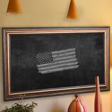 Darby Home Co Wall Mounted Chalkboard Manufactured Wood in Black/Brown | 48 H x 78 W x 1 D in | Wayfair DRBC8955 33966186