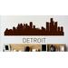 Design W/ Vinyl Detroit Michigan City Wall Decal Vinyl in Black/Red | 6 H x 20 W in | Wayfair 2015 BS 64 Brown