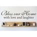 Design W/ Vinyl Bless Our Home W/ Love & Laughter Wall Decal Vinyl in Black | 6 H x 30 W in | Wayfair OMGA295833