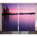 East Urban Home Lake House Calm Lake After Sun Disappeared w/ Hazy Lights of Sky Tranquil Nature Print Graphic Print | 84 H in | Wayfair