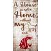 Fan Creations NCAA Team 'House is Not a Home Sign' Textual Art on Wood in Brown | 12 H x 6 W x 0.25 D in | Wayfair C0867-Washington State