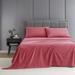 Ebern Designs Anderson 1800 Series Double-Brushed Hypoallergenic Sheet Set Microfiber/Polyester in Pink | Queen | Wayfair EBND4138 39473646