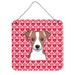 East Urban Home Jack Russell Terrier Hearts Metal Wall Décor Metal in White/Brown | 8 H x 6 W in | Wayfair EAAS3700 39997929