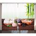 East Urban Home Spa Bamboo Background w/ Towel Flowers Candle & Zen Hot Massage Stones Graphic Print | 108 H in | Wayfair EABN8027 39454287