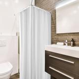 Evideco Wall Mounted Adjustable L-Shaped Corner Bathtub Curtain Rod 37 to 71L - Width 31.5 White Aluminum in Gray/White | Wayfair 2106100