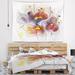 East Urban Home Polyester Flower Illustration Art Tapestry w/ Hanging Accessories Included Polyester in Brown/Gray | 68 H x 80 W in | Wayfair